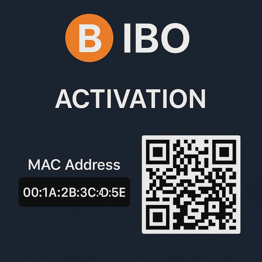 شاشة التفعيل لتطبيق ibo.player